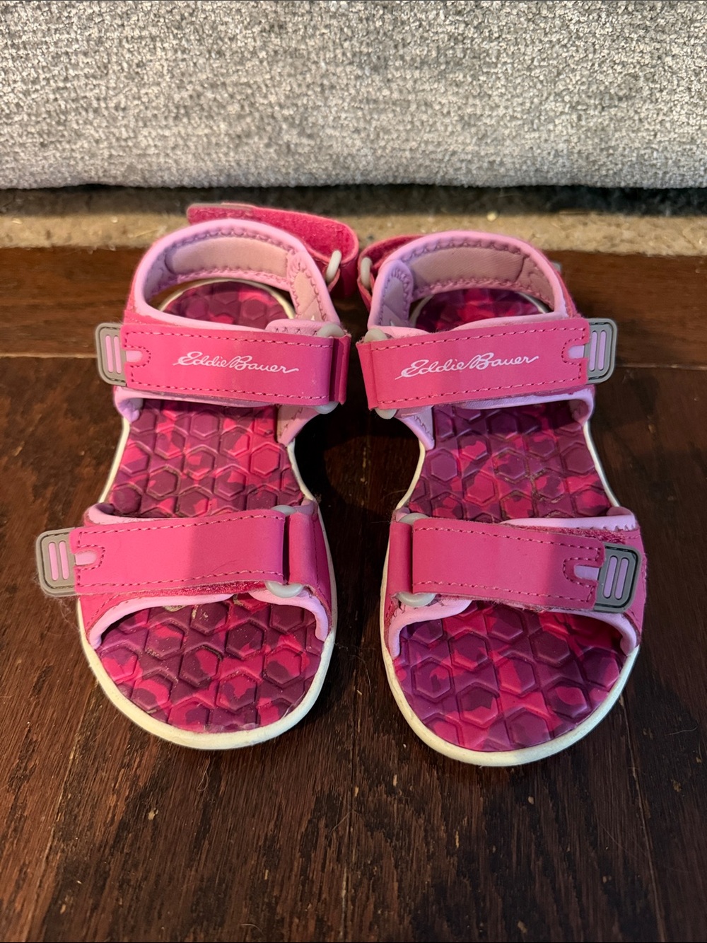 Eddie Bauer Kids Hot Pink Hook-and-Loop Sport Sandals